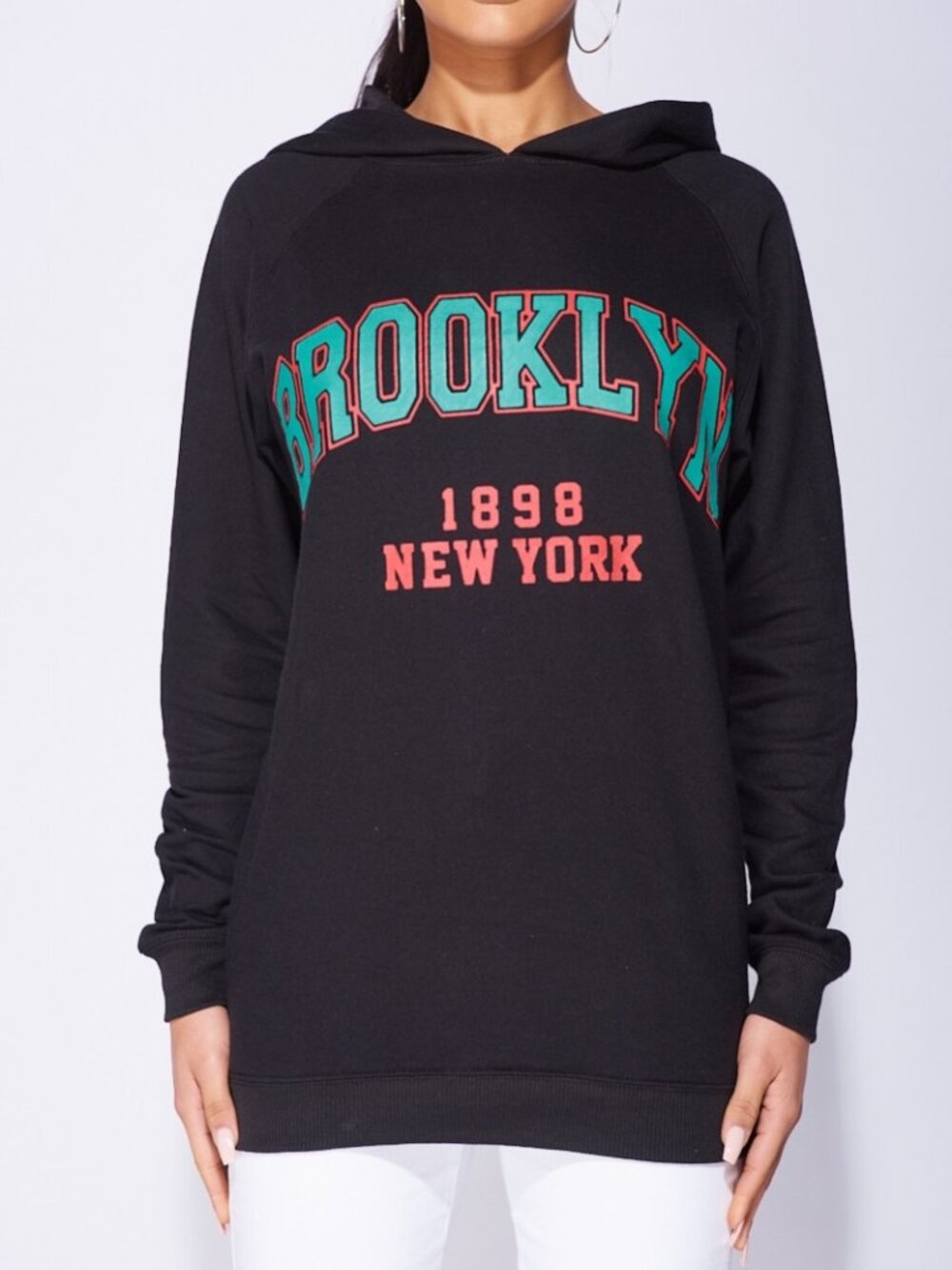 Pullover 1898 Brooklyn New York Printed Hoody Sweatshirt  Size 6